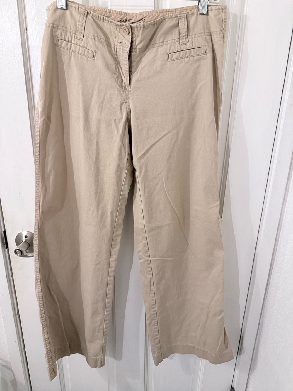New York & Company Beige Chino Pants - Wide Leg